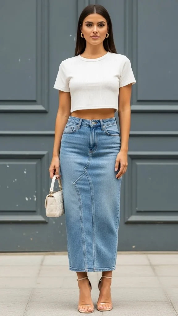 A Cropped Fit with Heels