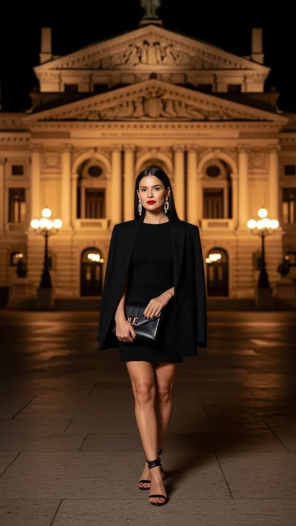 Casual Date Night Outfit with Mini Dress Oversized Blazer