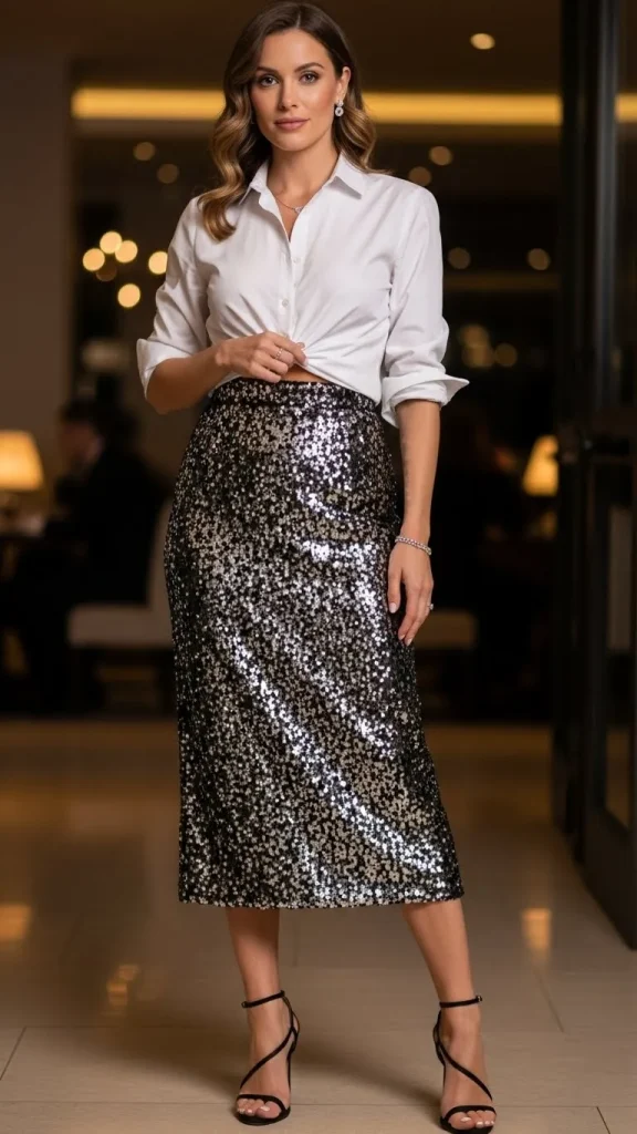 Chic Evening White Shirt