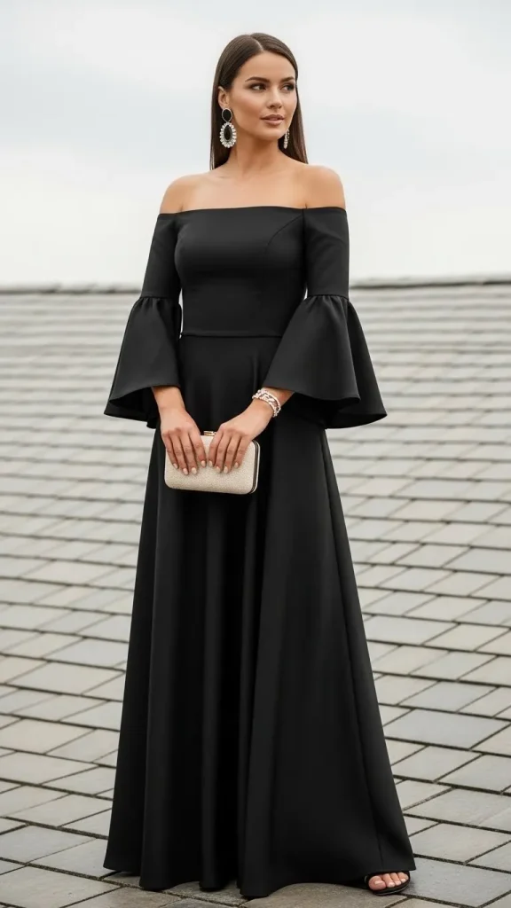 Chic Off the Shoulder Elegance
