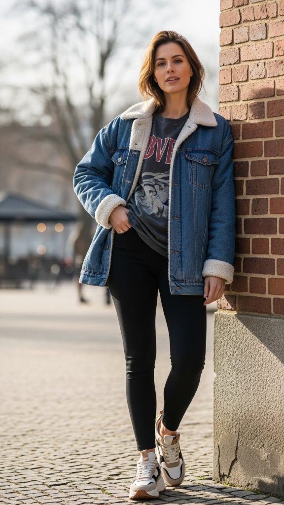 Effortless Sherpa Denim Vibe