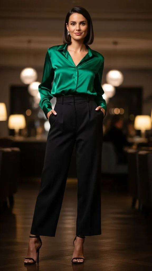 Satin Shirt Outfit