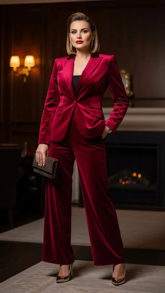 Velvet Power Suit