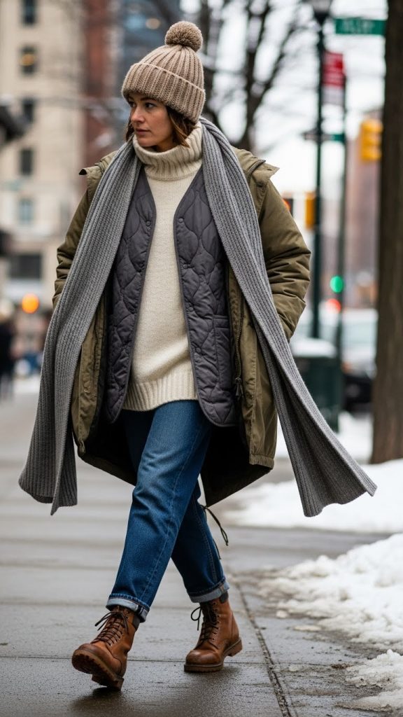 Winter Layered Street Look for Everyday Movement