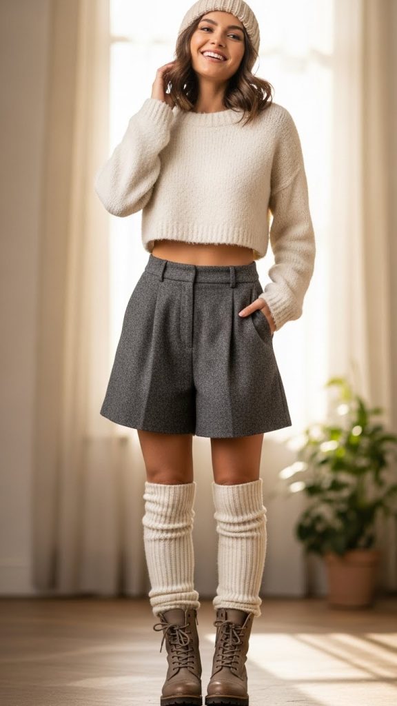 fluffy cropped sweater