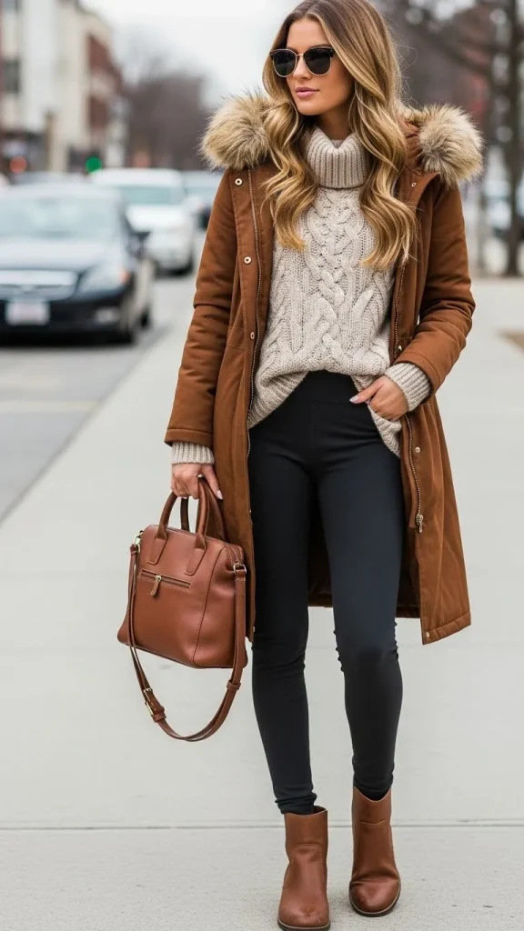 Ankle Boots with Cozy Leggings
