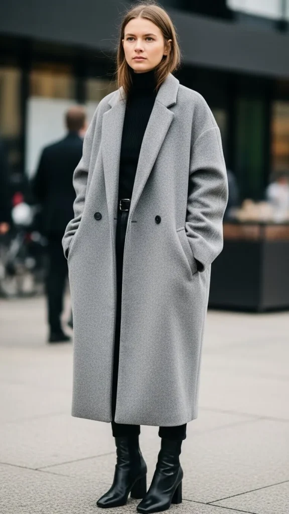 Ankle Boots with Oversized Coats