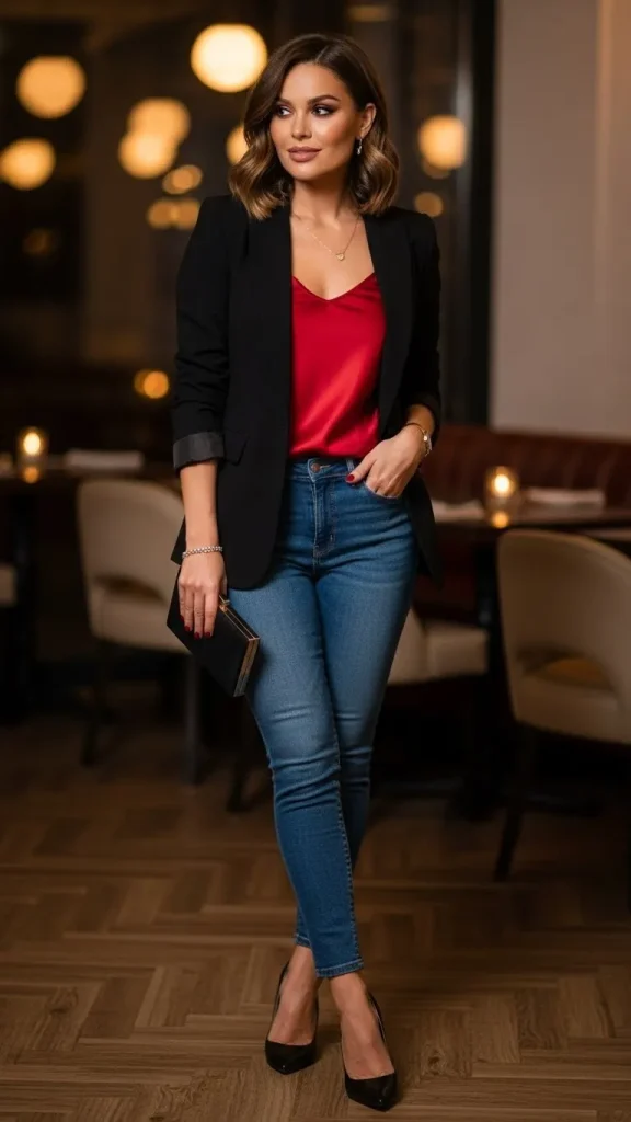Black Blazer Date Night Outfit