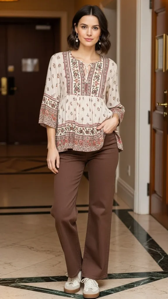Bohemian Vibes with a Flowing Top