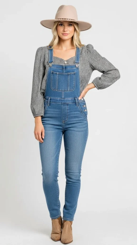 Chic Overalls with a Modern Top