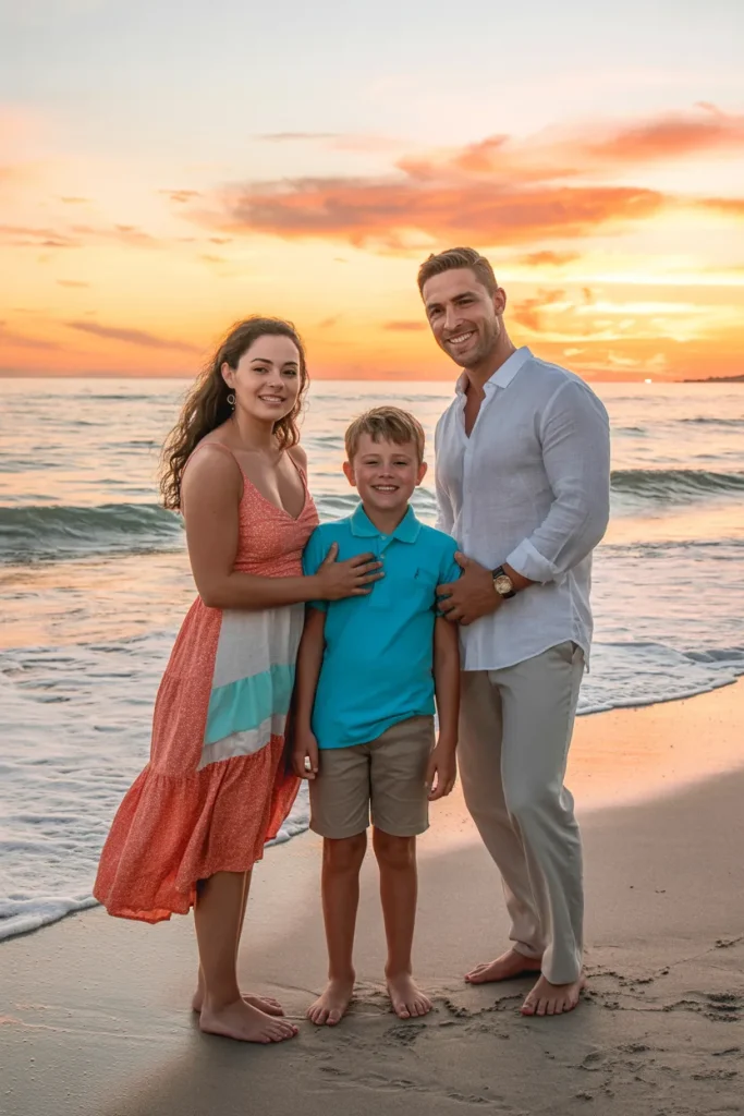 Coral Aqua Coastal Sunset