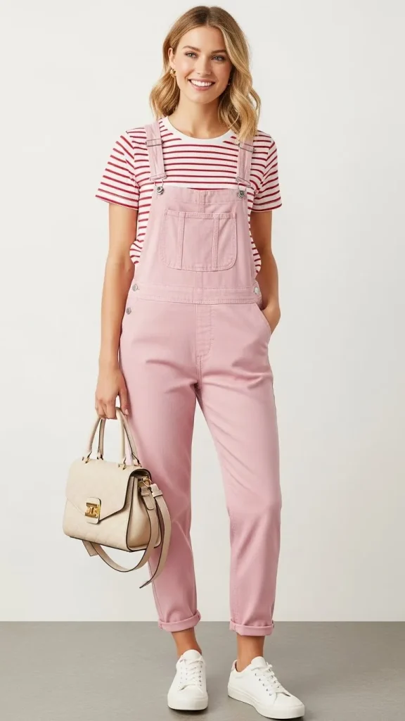 Cute Pink Overalls