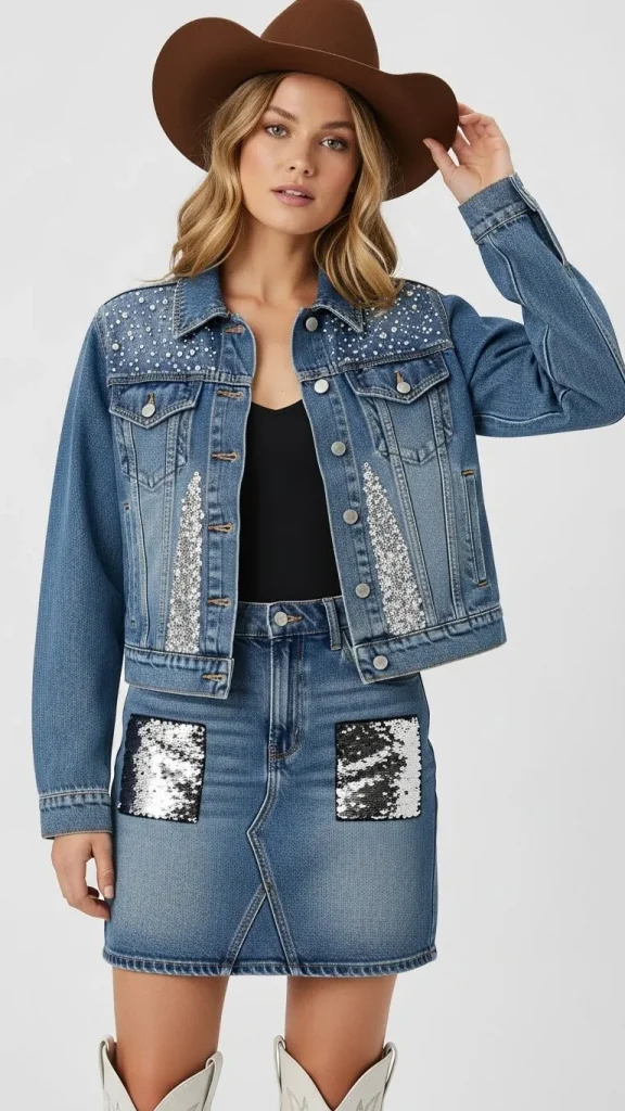 Denim Obsessed with a Glitter Touch