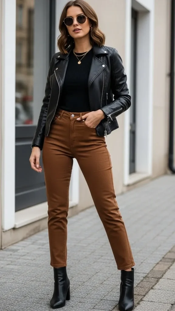 Edgy Look with a Leather Jacket