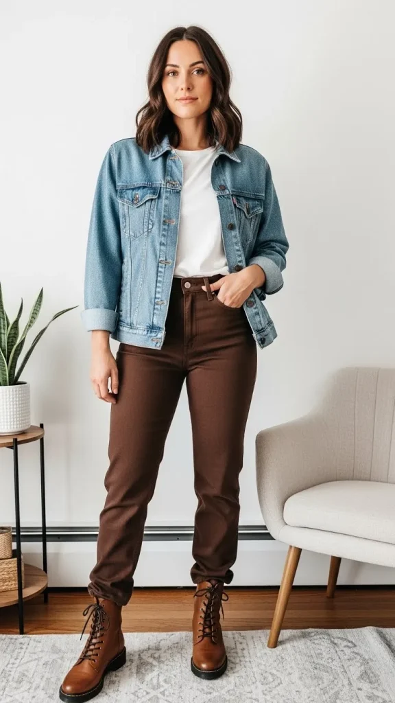 Layered Look with a Denim Jacket