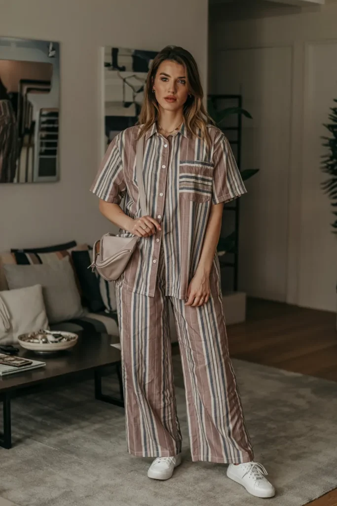 London Inspired Striped Co ord Set Spring Outfit