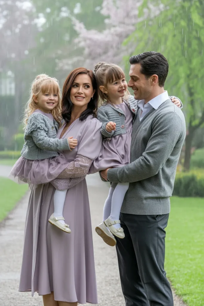 Misty Gray Lilac Spring Rain