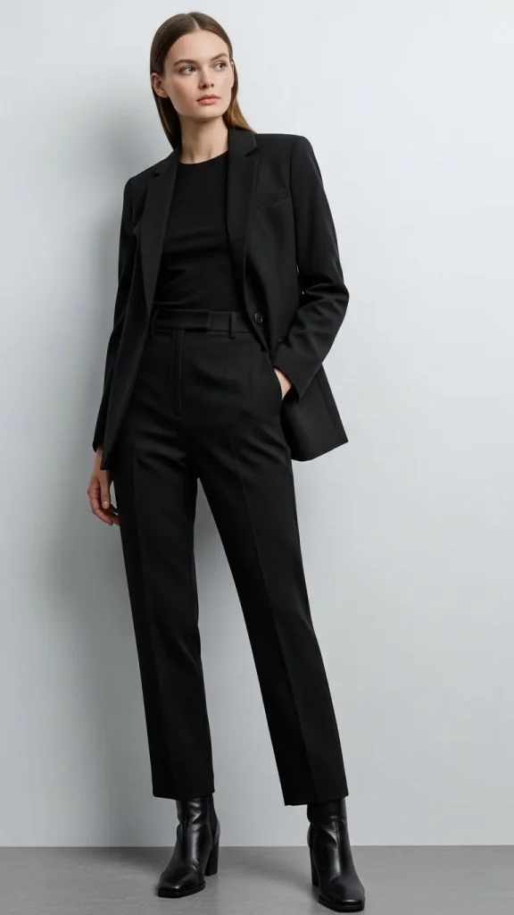 Monochrome Black Blazer Look