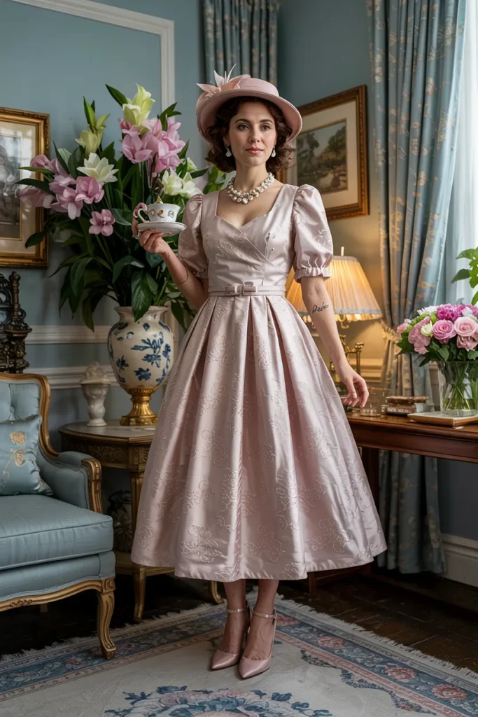 Old Money Inspired Afternoon Tea Spring Look