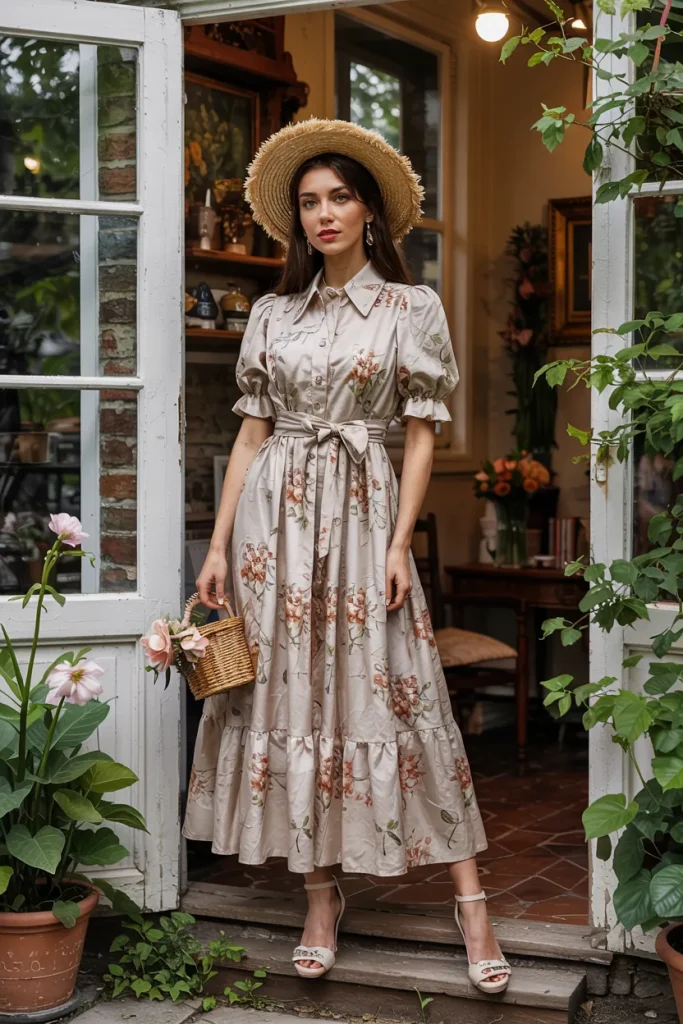 Old Money Inspired Spring Garden Romance Outfit