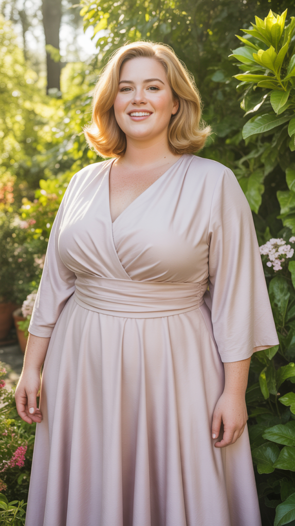 Plus Size Belted Waist Dress