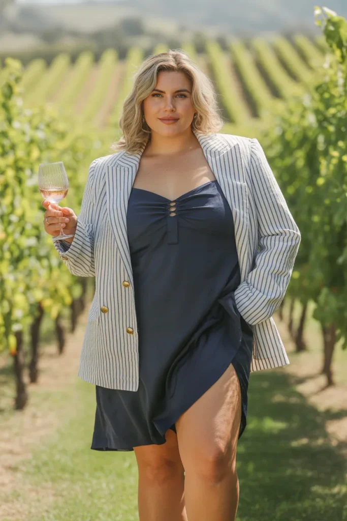 Plus Size Coastal Charm Spring Winery Outfit