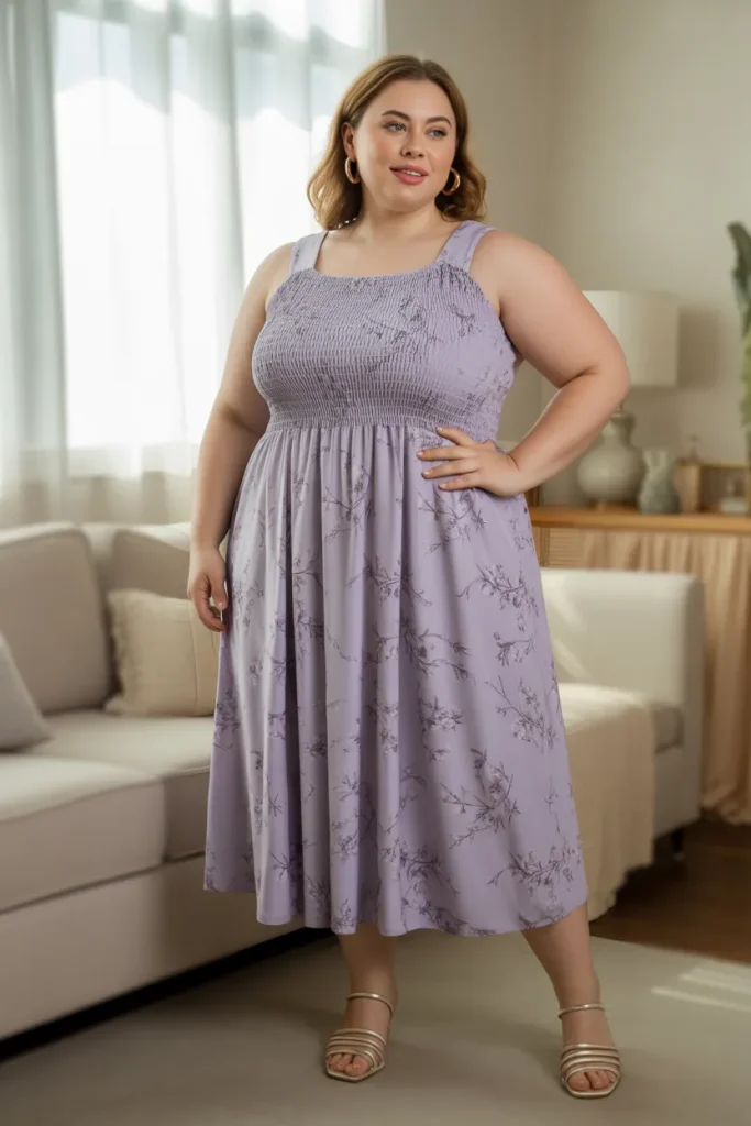 Plus Size Flowy Smocked Waist Dresses