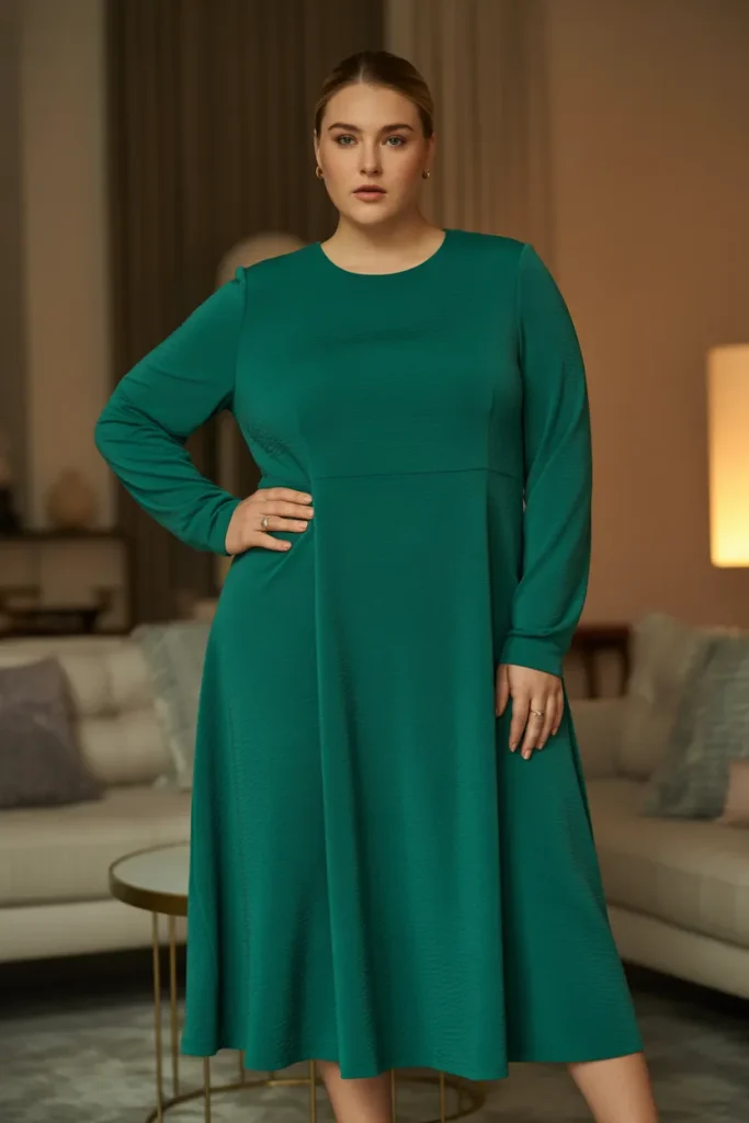 Plus Size Long Sleeve Dress