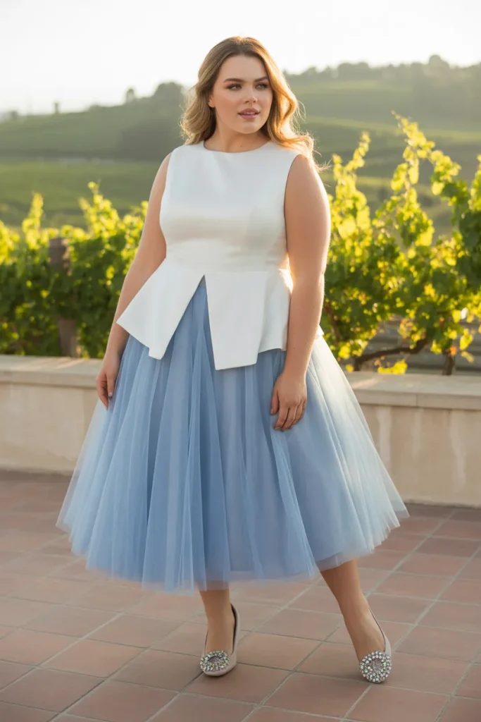Plus Size Modern Princess Spring Winery Outfit