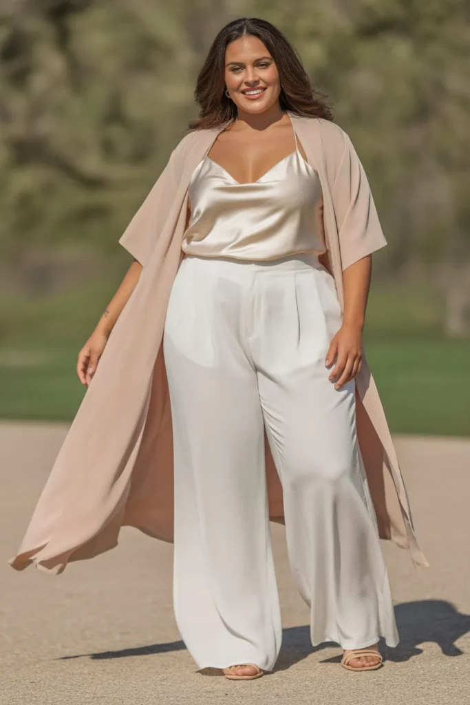 Plus Size Romantic Layers Spring Winery Outfit