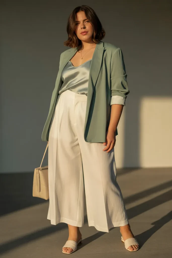 Plus Size Sophisticated Separates Spring Winery Outfit