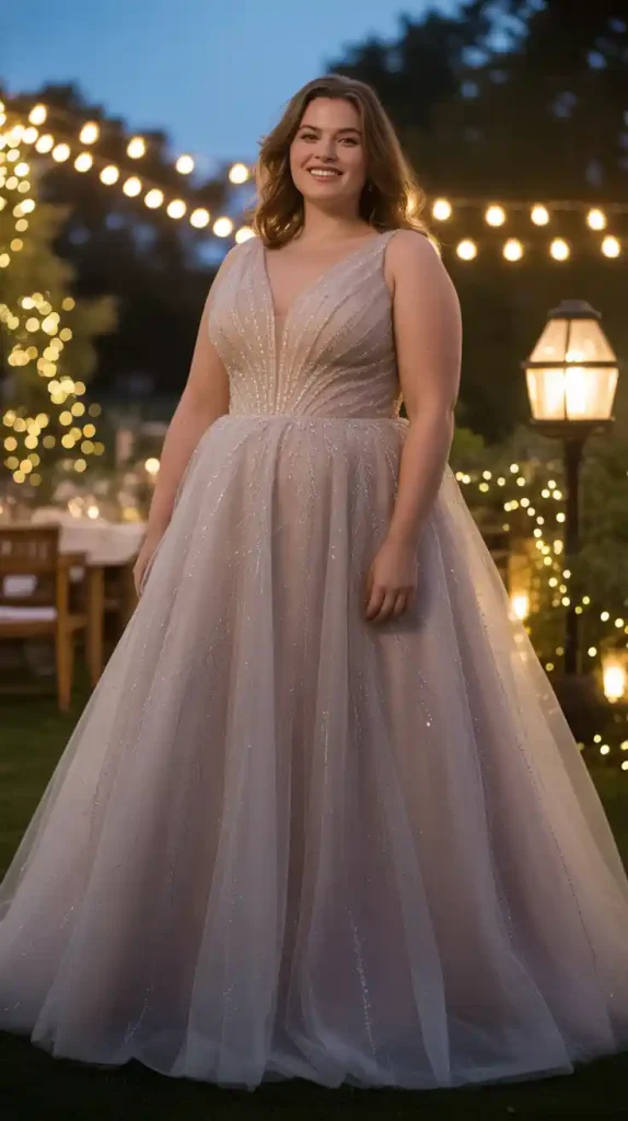 Plus Size Sparkle Tulle Wedding Dress Serenity