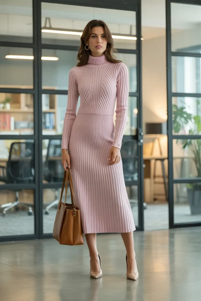 Spring Midi Sweater Dress