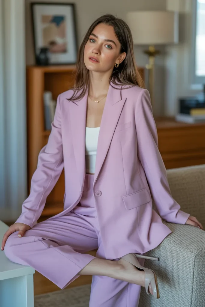 Spring Pastel Power Suit Work Outfit