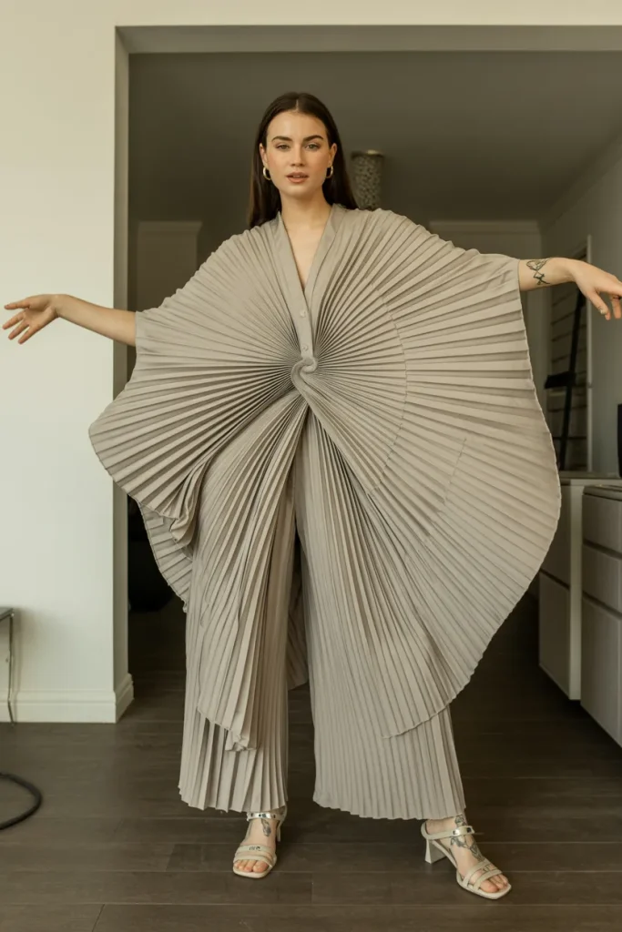 Spring Summer Architectural Pleated Monochrome Collection