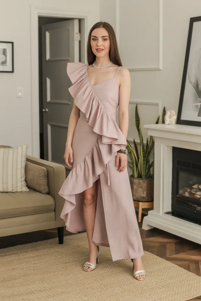 Spring Summer Asymmetrical Ruffled Co ord Arrangement