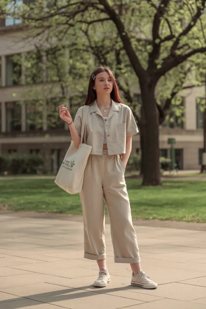 Spring Sustainable Linen Co ord Outfit