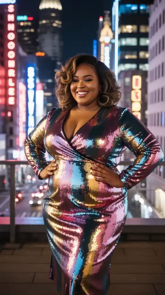Valentines Multicolor Sequin Midi Dress