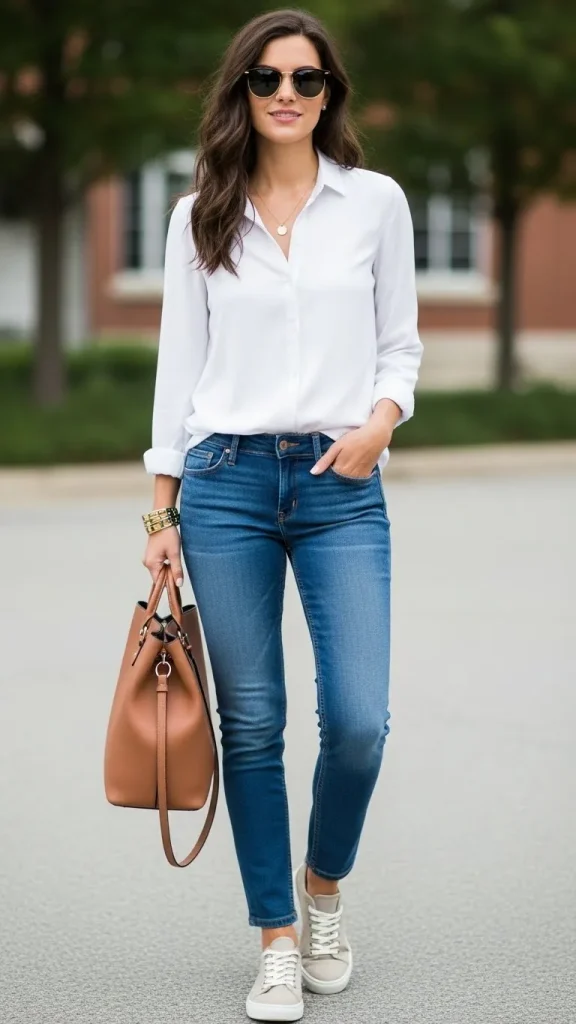 White Shirt with Jeans