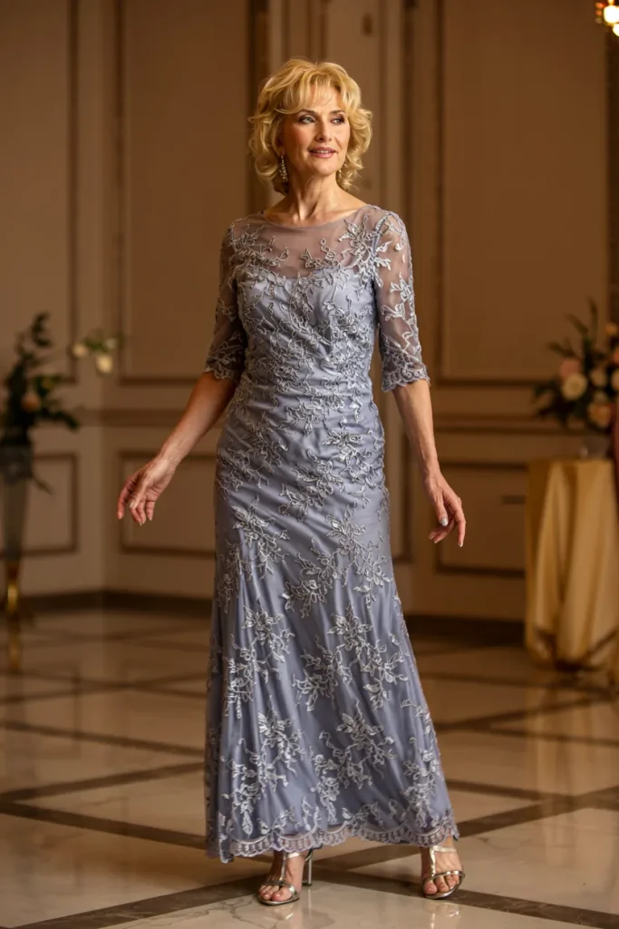 Beaded Cocktail Mother of the Bride Dress