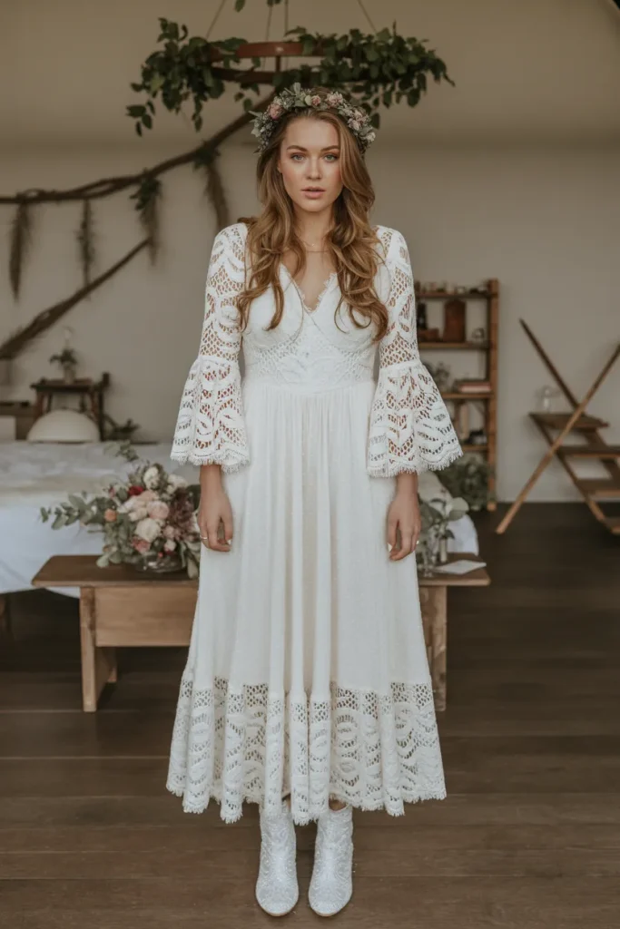 Boho Vintage Wedding Dress