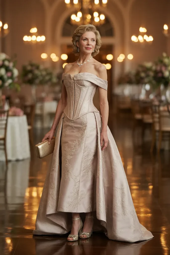 Cherie Brocade Corset Dress