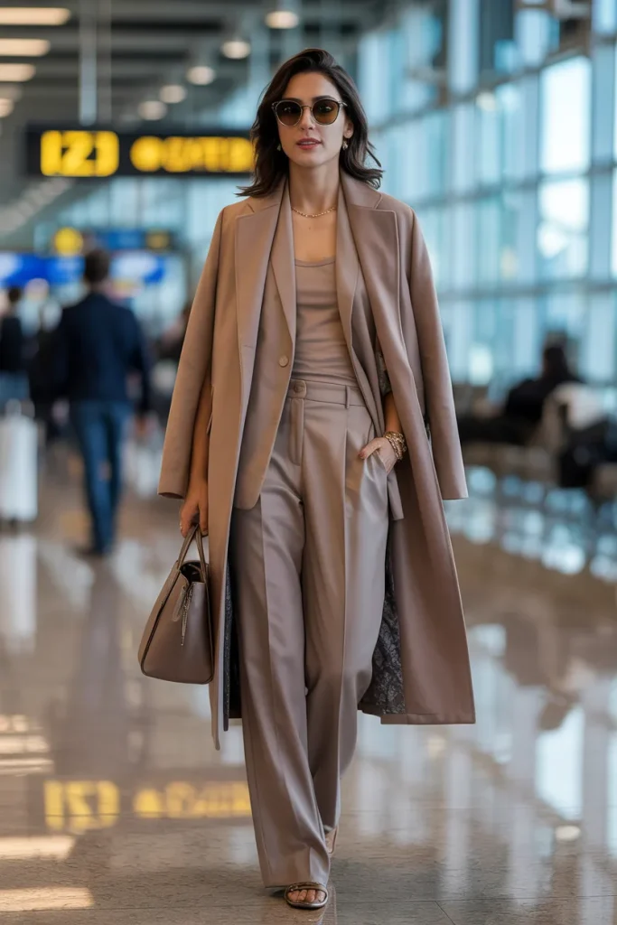 Chic Layered Airport Look