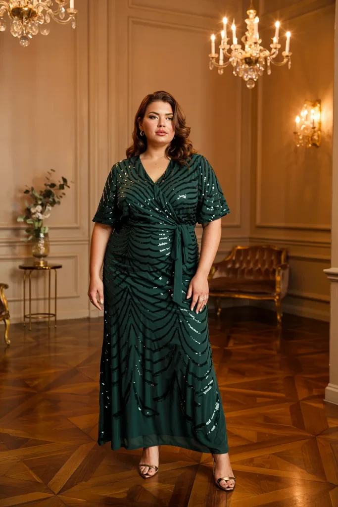 Emerald Green Sequin Dress