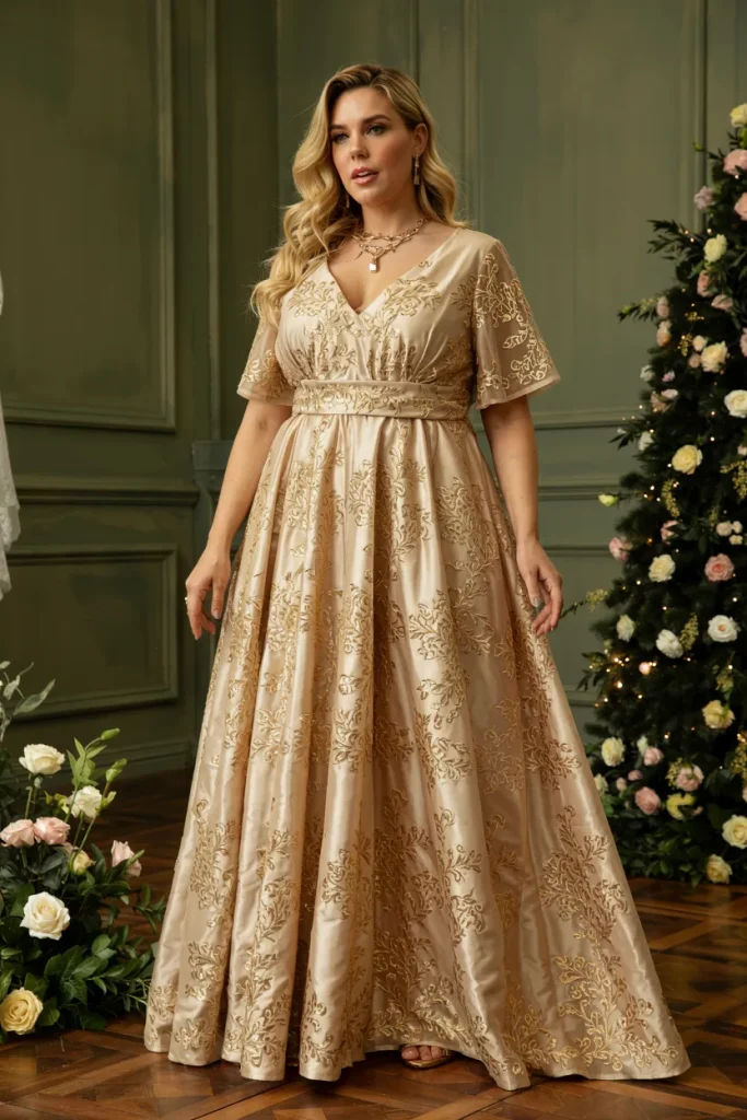 Gold Shimmer Dress for a Luxe Affair