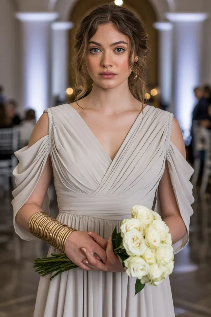 Grecian Style Draped Gown