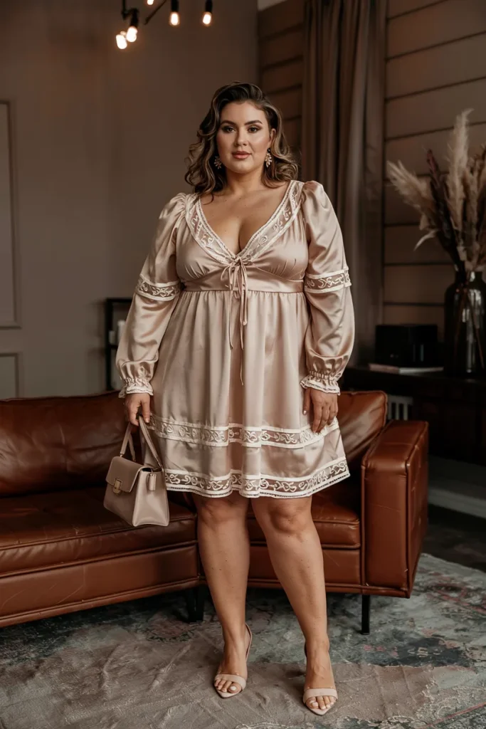 Lace Trim Mini Dress Birthday Outfit