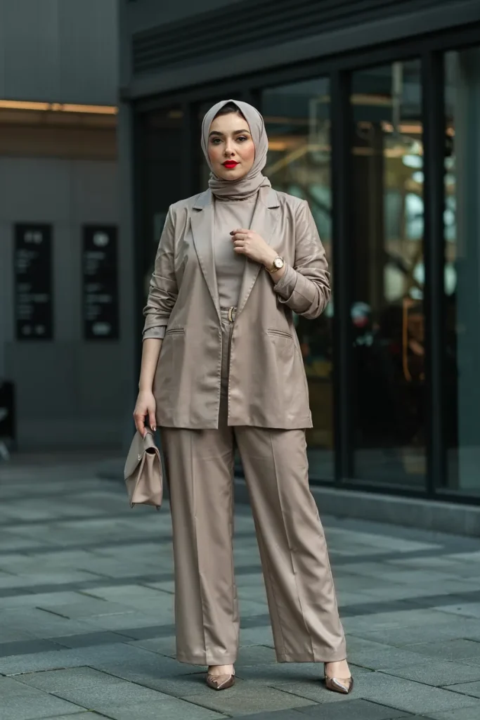 Modern Minimalist Tailored Hijabi Outfit