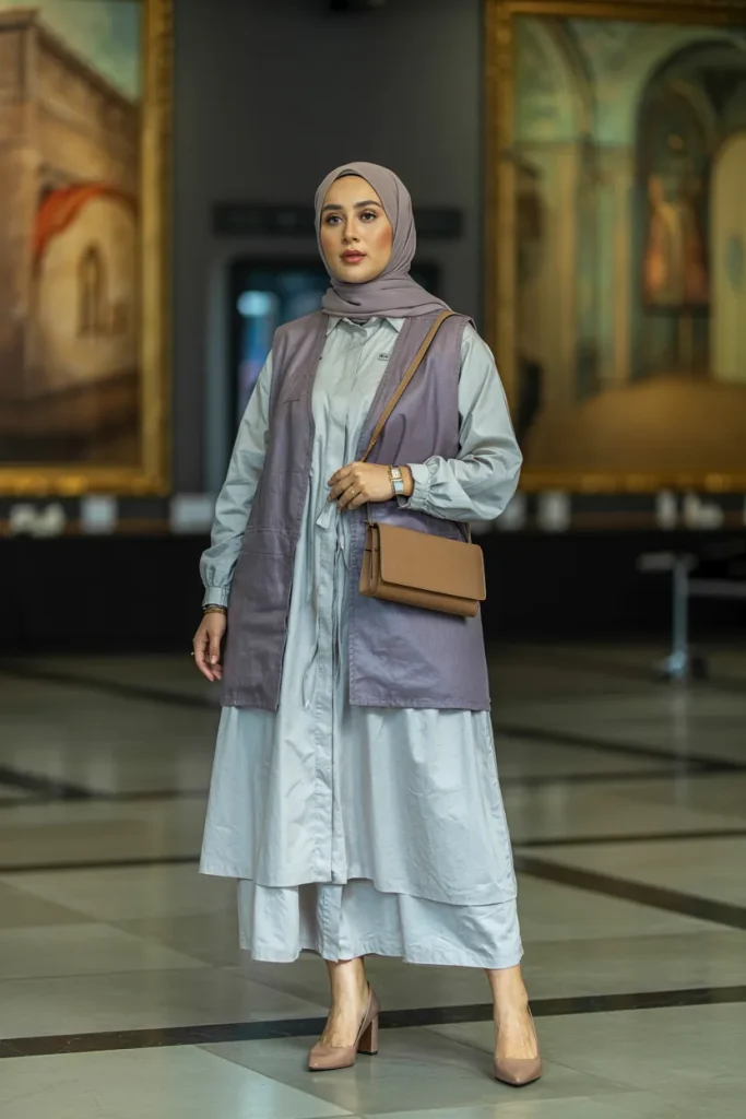 Museum Day Structured Linen Hijabi Outfit