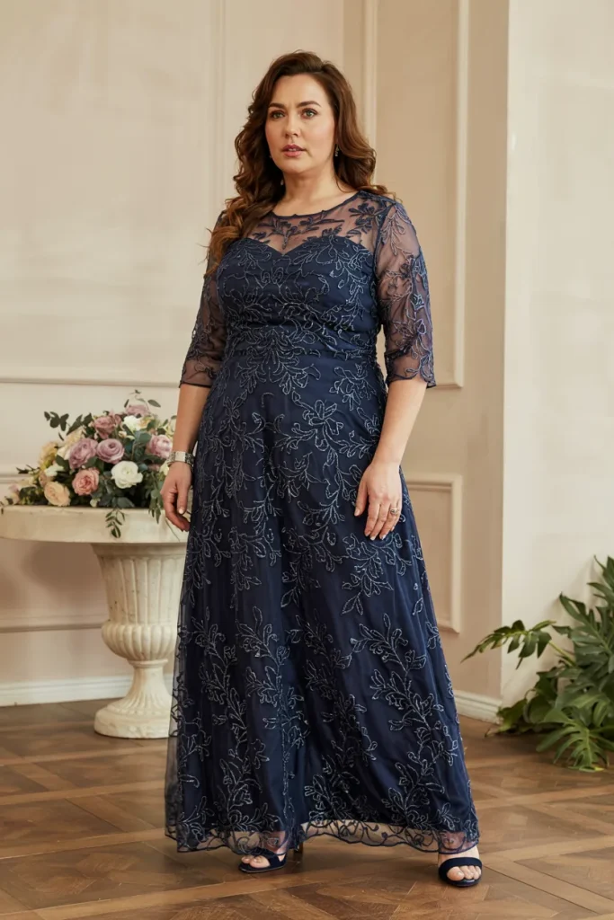 Navy Blue Dress for Formal Settings